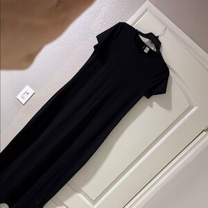 Divided Black Maxi Dress